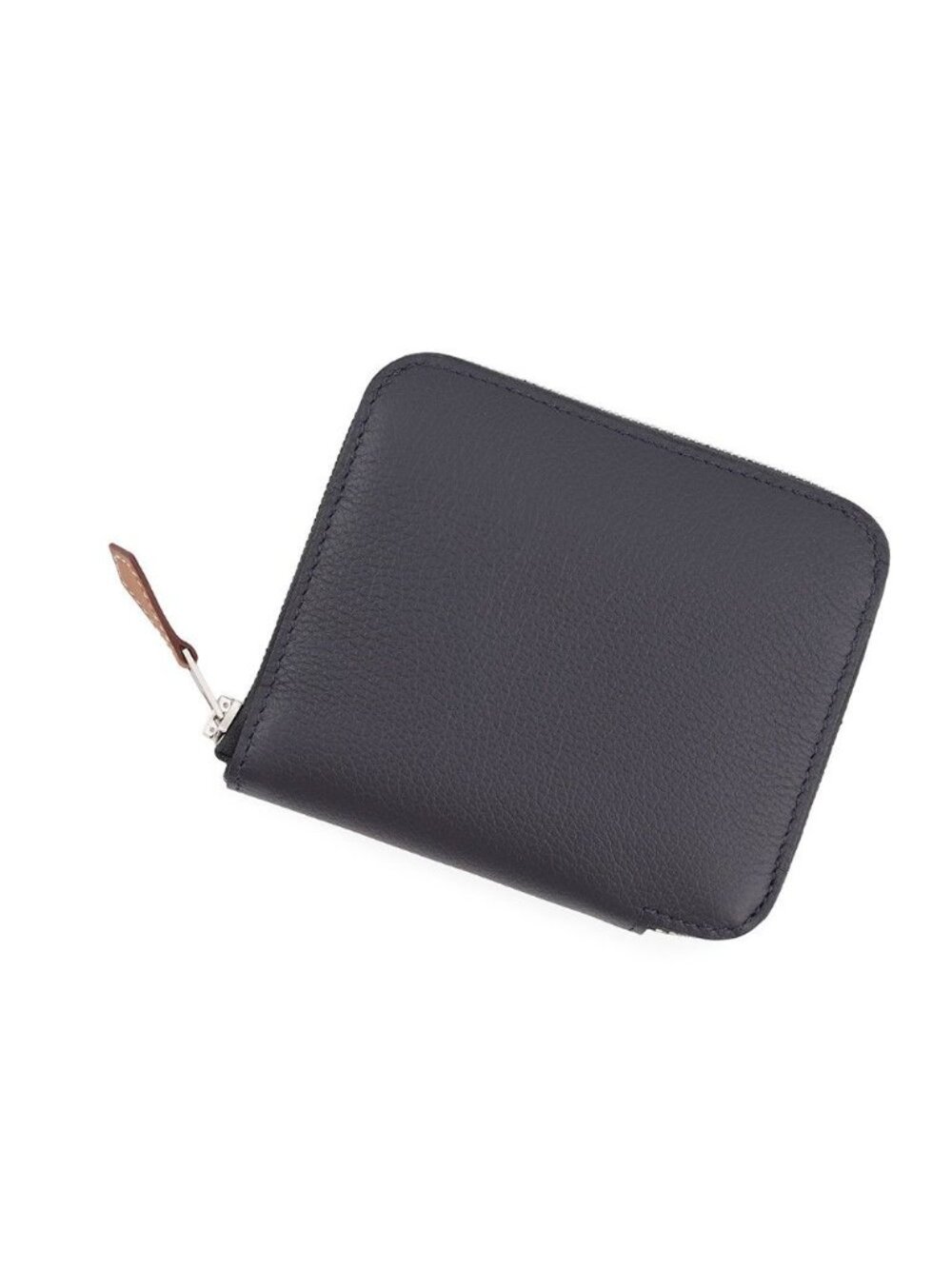 Hermes Coin Purse Azap Compact Silk'in Canvas Silver Evercolor